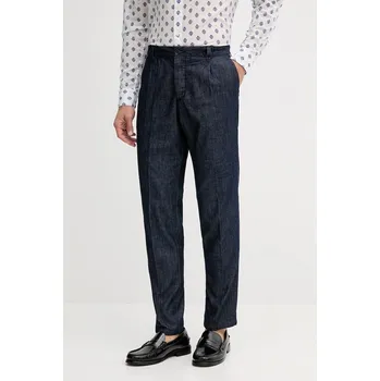 Pánské kalhoty Kalhoty United Colors of Benetton pánské, tmavomodrá barva, ve střihu chinos, 40QFUF05J 59X, vel. 48