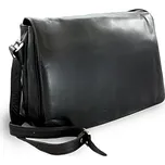 Arwel Černá kožená klopnová kabelka 213-1195-60