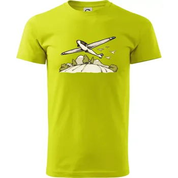 Kluzák kreslený - Klasické pánské triko vyšší gramáže - XS ( Limetková )