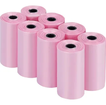 sáček na exkrement Růžové sáčky na psí exkrementy, 8 rolí (120 ks)