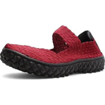 Dámské polobotky DÁMSKÁ GUMIČKOVÁ OBUV ROCK SPRING OVER BORDO Barva: BORDOVÁ, Velikost: 38