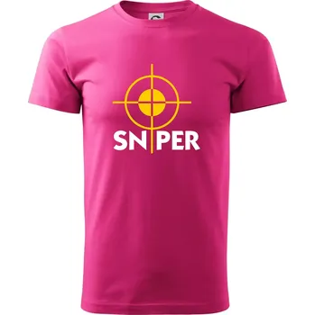 Sniper zameřovač - Klasické pánské triko vyšší gramáže - XS ( Purpurová )