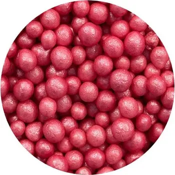 Přisada na vaření a pečení Cukrovo-rýžové perly tmavě růžové 7mm 1kg - I LOVE CAKES | Skvělé pro Váš domácí dort