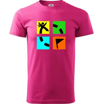 Geocaching logo barevné - Klasické pánské triko vyšší gramáže - XS ( Purpurová )