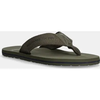 Pánské žabky Žabky Tommy Hilfiger HILFIGER 85 BEACH SANDAL pánské, zelená barva, FM0FM05339 91X, EUR 41