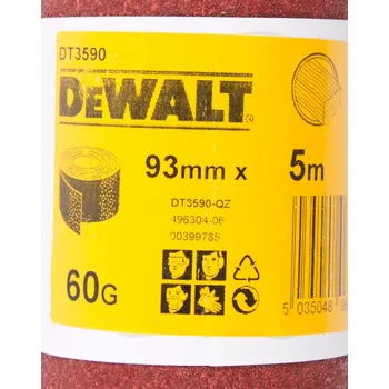 Brusný papír DeWALT Role brusného papíru 25 m x 93 mm, P120 DT3597