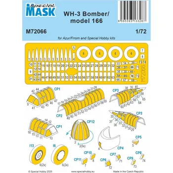 Plastikový model Special hobby 1/72 Mask for WH-3 Bomber/model 166 (SP.HOB./AZUR)