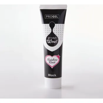 Potravinářské barvivo ProGel černá gelová barva Black 100 g – Rainbow Dust (velké balení)
