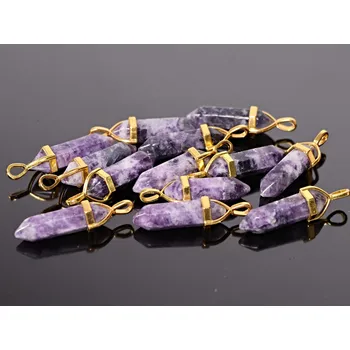 Přívěsek Magieprirody.cz Přívěsek Čaroit krystal oboustranný 30x8x8 mm #ZM147 zlatá barva