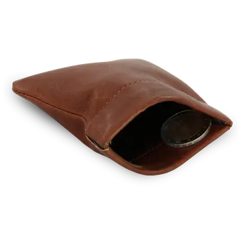 Peněženka Arwel Tmavě hnědá kožená kapsa na mince s pružinou 519-7708-47