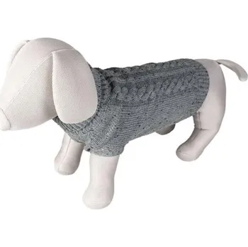 Obleček pro psa Duvo+ pletený svetr pro psy M 50cm šedý