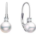 Perlové stříbrné náušnice