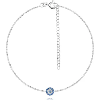 Náramek Náramek ze stříbra 925 - kruh s modrými a čirými zirkony