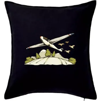 Polštář Kluzák kreslený - Polštář 50x50 - 50x50 - Pouze potah ( Černá )