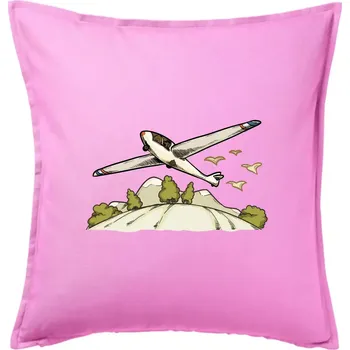 Polštář Kluzák kreslený - Polštář 50x50 - 50x50 - Pouze potah ( Růžová )