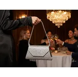 Bestini Royal Midnight Gloss – elegantní večerní kabelka - Stříbrná