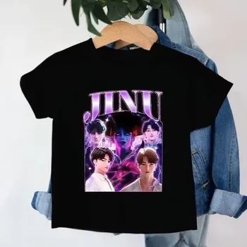 Dívčí tričko KPop Demon Hunters (Lovkyně démonů) KPop Demon Hunters dětské tričko barevné s potiskem "JINU" Barva: Černá, Velikost: S (80-90 cm)