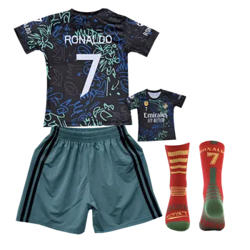 Numberoplus Dětský fotbalový dres + fotbalové ponožky Ronaldo - Cristiano Ronaldo CR7 Velikost: 11 roků (vel.140)