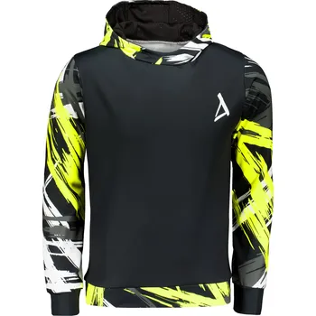 Pánské oblečení Pánská funkční mikina premium ALTISPORT VOJ/ALM039MI01 ČERNOŽLUTÁ S