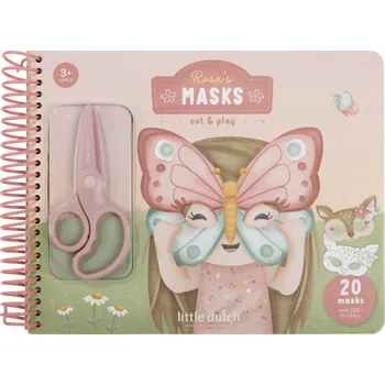 Hračka pro nejmenší Kniha s vystřihovacími maskami Rosa (126824LD)