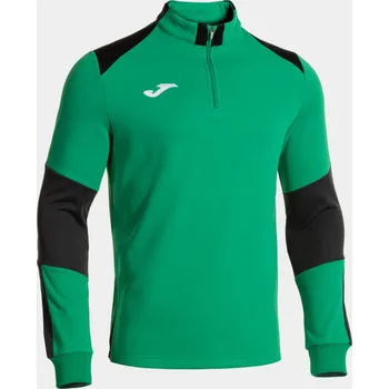 Pánská mikina JOMA DANUBIO IV TRÉNINKOVÁ MIKINA KRÁTKÝ ZIP UNISEX - Zelená, Černá - velikost 4XS