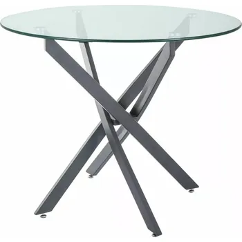 Jídelní stůl Jídelní stůl Agis 90 cm čirý/černý