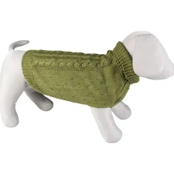 Obleček pro psa Duvo+ pletený svetr pro psy XL 70cm zelený
