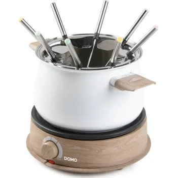 Fondue Fondue - bílý - dřevěný vzhled - DOMO DO736F