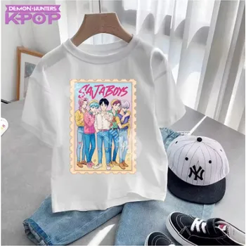 KPop Demon Hunters (Lovkyně démonů) KPop Demon Hunters dětské tričko s potiskem - Saja Boys Barva: bílá (1), Velikost: 120