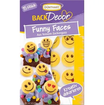 Cukrové zdobení smajlíci, 15ks - Gunthart | Skvělé pro Váš domácí dort