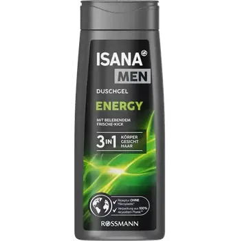 Sprchový gel ISANA Men Sprchový gel 3v1 Energy 300 ml