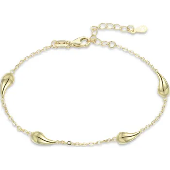 Náramek Pozlacený stříbrný náramek kapky