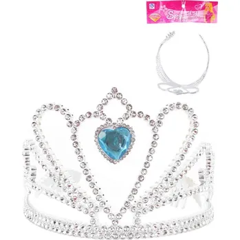 Karnevalový doplněk KARNEVAL Korunka zimní princezna srdíčko (karnevalový doplněk)
