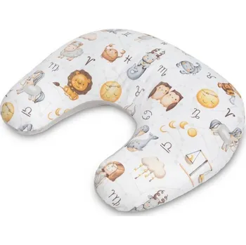 SENSILLO Kojící polštář, podkova, mušelín, bavlna - Hvězdná zvířátka, šedý, bílá