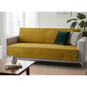 Přehoz na lůžko Přehoz na sedačku - pohovku LOISE mustard/hořčicová 170x210 cm, 200x220 cm Mybesthome Rozměr: 170x210 cm