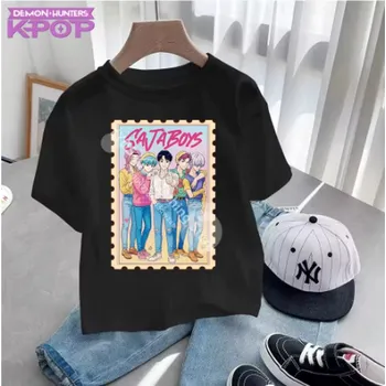 KPop Demon Hunters (Lovkyně démonů) KPop Demon Hunters dětské tričko s potiskem - Saja Boys Barva: Černá (2), Velikost: 150