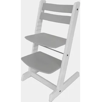 Jídelní židlička Dvěžidle.cz Easy Rostoucí židle Lucie bílo - šedá 70kg