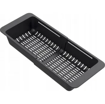 Odkapávač na nádobí Teleskopický plastový odkapávač do dřezu ČERNÁ 32x46cm