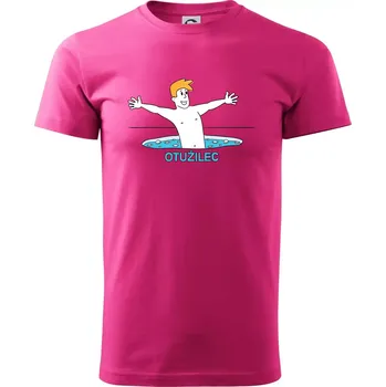 Pánská móda Otužilec - kreslený - Klasické pánské triko vyšší gramáže - S ( Purpurová )