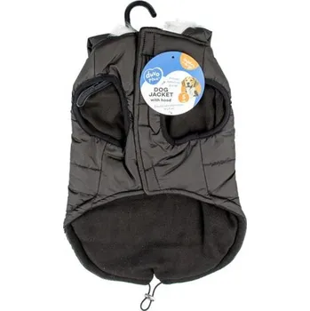 Obleček pro psa Duvo+ zimní bunda s kapucí pro psy L 60cm černá