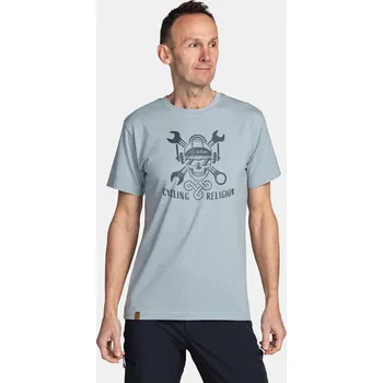Pánské tričko Pánské triko KILPI SKULLY-M TM0377KI SVĚTLE ŠEDÁ L