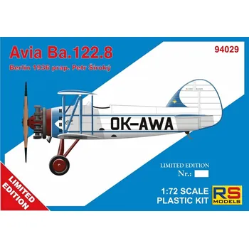 Plastikový model RS models 1/72 Avia Ba.122 OK-AWA Berlin 1936 (P.Siroky)