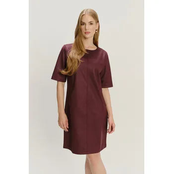 Dámské šaty Greenpoint elegantní šaty s kapsami bordó Velikost: 40
