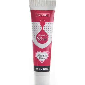 Potravinářské barvivo ProGel tmavě červená gelová barva Ruby Red 25 g – Rainbow Dust