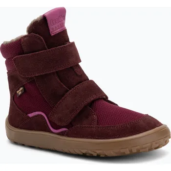 Dívčí sněhule Dětské barefoot sněhule Froddo Tex Winter bordeaux