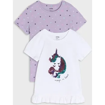 Sinsay - Trička 2 kusy - vícebarevná - 352AY-MLC - 352AY-MLC-98