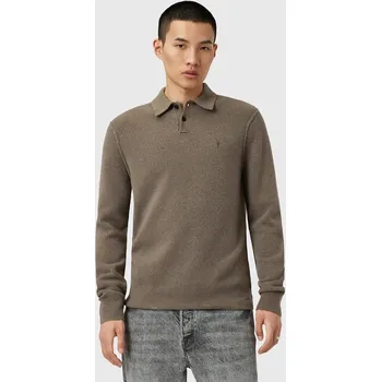 Pánský svetr Svetr z vlněné směsi AllSaints STATTEN pánský, modrá barva, M038KA 19X, vel. XXL