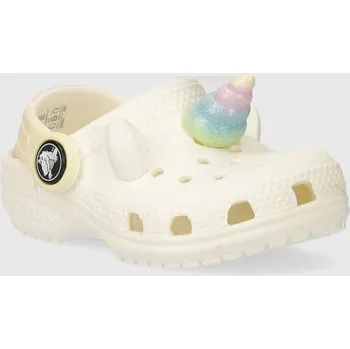 Dámské pantofle Dětské pantofle Crocs CLASSIC IAM RAINBOW UNICORN CLOG 209701.CROCS.CLASSIC.IA béžová 01X, EUR 23/24