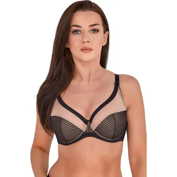 Podprsenka Podprsenka Gaia Kim s dráty - černo-béžová, 70H i510_49814505093