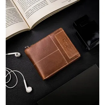 Peněženka Always Wild Pánská kožená peněženka - hnědá A083 N992Z-HWM-9663 Velikost: ONE SIZE